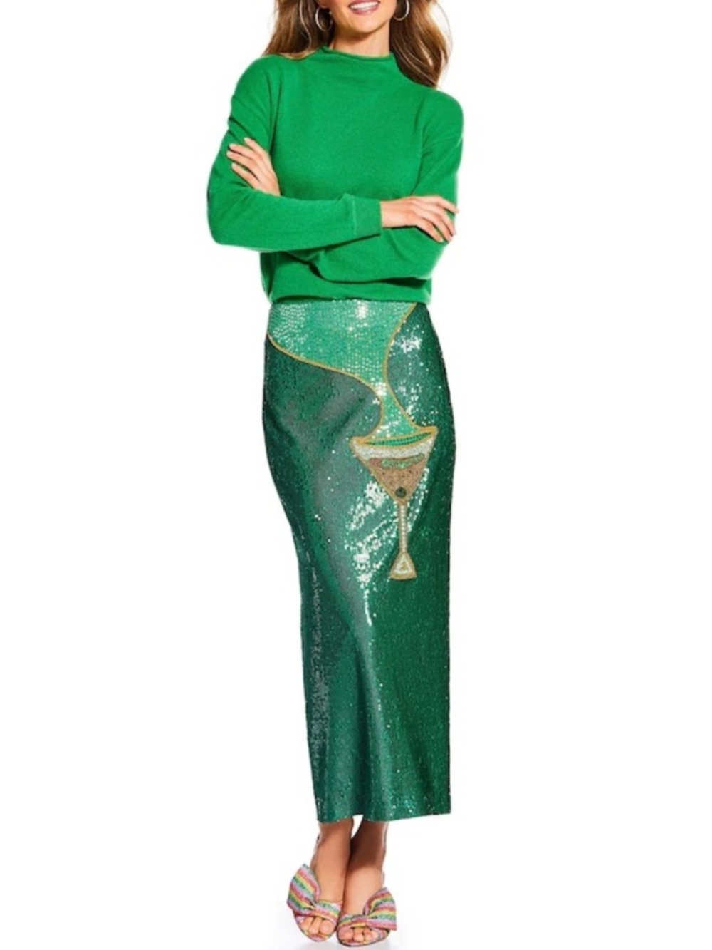 Antonio Melani x The Nat Note Naomi Embellished Martini
Sequin Pencil Midi Skirt - Picture 4 of 7